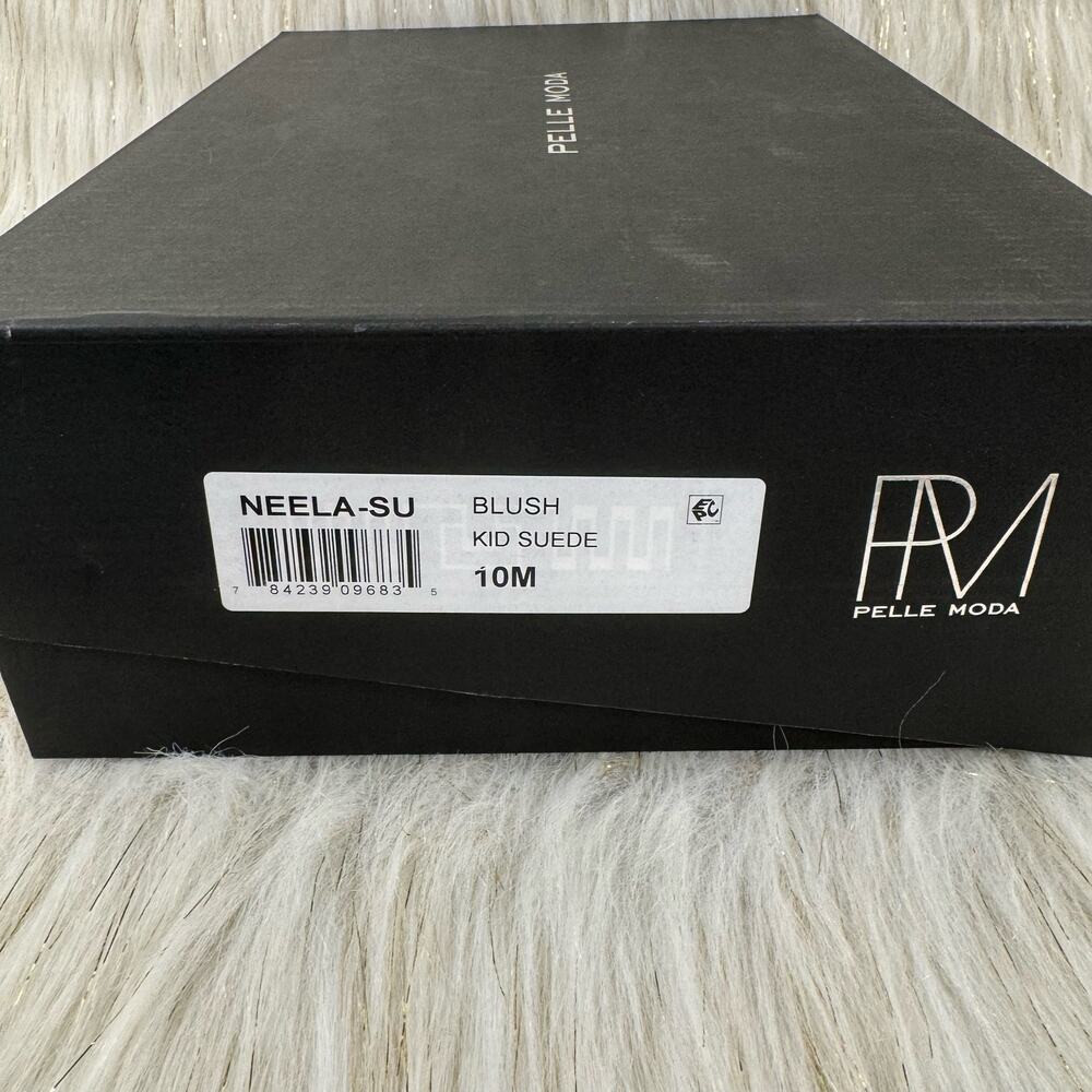 NIB Pelle Moda Neela Blush Kid Suede Studded Platform Strappy Heels Size 10M - Picture 10 of 10